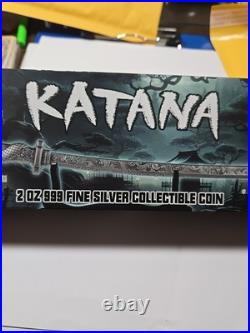 SEALED 2024 Chad Katana Sword 2 oz. 999 Silver Coin