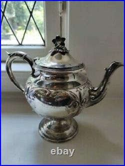 SELLING CLOSE TO MELT VALUE! 755 gram engraved antique coin 90% silver teapot