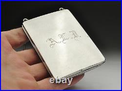 STERLING SILVER & 18K ART DECO LADIES DANCE / COIN PURSE with COMPACT