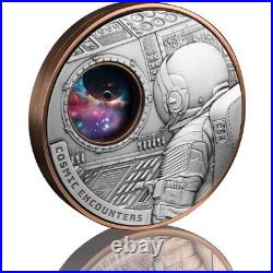 Samoa 2025 COSMIC ENCOUNTERS $1 ROTATING Silver & Copper BiMetallic-MINTAGE 250 Samoa 2025 COSMIC ENCOUNTERS $1 ROTATING Silver & Copper BiMetallic-MINTAGE 250