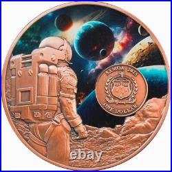 Samoa 2025 COSMIC ENCOUNTERS $1 ROTATING Silver & Copper BiMetallic-MINTAGE 250 Samoa 2025 COSMIC ENCOUNTERS $1 ROTATING Silver & Copper BiMetallic-MINTAGE 250