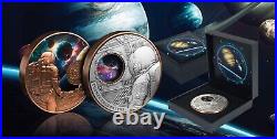 Samoa 2025 COSMIC ENCOUNTERS $1 ROTATING Silver & Copper BiMetallic-MINTAGE 250 Samoa 2025 COSMIC ENCOUNTERS $1 ROTATING Silver & Copper BiMetallic-MINTAGE 250