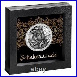 Scheherazade 1001 Nights 2 oz Proof/Antique finish Silver Coin 5$ Niue 2023