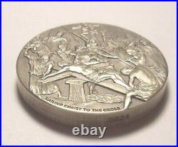 Scottsdale Mint Biblical Series 2017 2 oz Silver Coin Nailing Christ to Cross