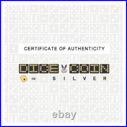 Set of 3-2023 Year of the Rabbit Rolling Dice 1 oz Colorized Antique Silver Coin