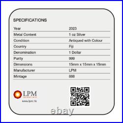 Set of 3-2023 Year of the Rabbit Rolling Dice 1 oz Colorized Antique Silver Coin