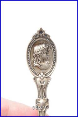 Set of 6 Vintage Coin Silver Spoons by William Owen Cincinnati Ohio