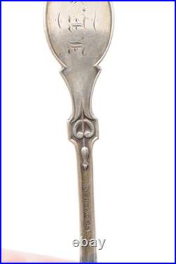 Set of 6 Vintage Coin Silver Spoons by William Owen Cincinnati Ohio