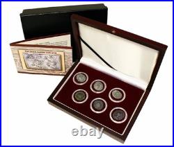 Set of Six Silver Coins Imperial Rome's Decline Gallic Empire Collection