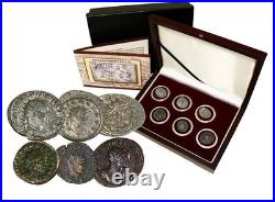 Set of Six Silver Coins Imperial Rome's Decline Gallic Empire Collection