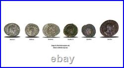 Set of Six Silver Coins Imperial Rome's Decline Gallic Empire Collection