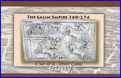 Set of Six Silver Coins Imperial Rome's Decline Gallic Empire Collection