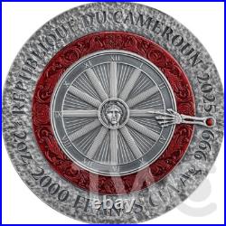 Si Vis Pacem, Para Bellum 2 oz Antique finish Silver Coin CFA Cameroon 2025