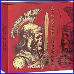 Si Vis Pacem, Para Bellum 2 oz Antique finish Silver Coin CFA Cameroon 2025