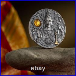 Silver coin Vishnu Divine Faces of the Sun 3 oz Antique finish 5$ Niue 2023 Silver coin Vishnu Divine Faces of the Sun 3 oz Antique finish 5$ Niue 2023