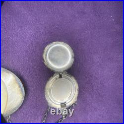 Sterling Chatelaine Pencil, Notepad, and Coin Vial Antique 46 Grams