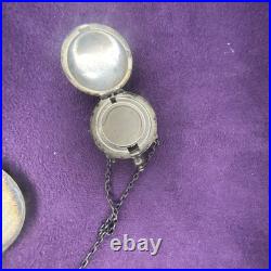 Sterling Chatelaine Pencil, Notepad, and Coin Vial Antique 46 Grams