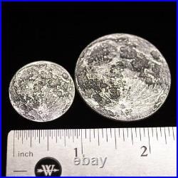 Supermoon 1 oz. 999 Silver Antiqued Finish Worry, Gift Or Reminder Coin WithOMP