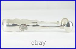THOMAS RICHARDS COIN SILVER WHEAT SHEAF SUGAR TONGS c1815 NY 54 GRAMS