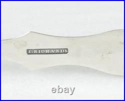 THOMAS RICHARDS COIN SILVER WHEAT SHEAF SUGAR TONGS c1815 NY 54 GRAMS