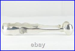 THOMAS RICHARDS COIN SILVER WHEAT SHEAF SUGAR TONGS c1815 NY 54 GRAMS
