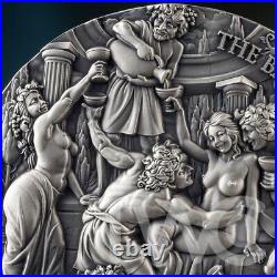 The Bacchanalia Celestial Beauty 5 oz Antique finish Silver Coin Cameroon 2025