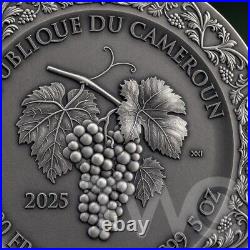 The Bacchanalia Celestial Beauty 5 oz Antique finish Silver Coin Cameroon 2025