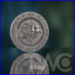 The Bacchanalia Celestial Beauty 5 oz Antique finish Silver Coin Cameroon 2025