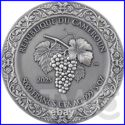 The Bacchanalia Celestial Beauty 5 oz Antique finish Silver Coin Cameroon 2025