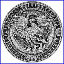 The Forbidden Phoenix 2024 1 oz $2 Silver Antique Finish Coin Niue