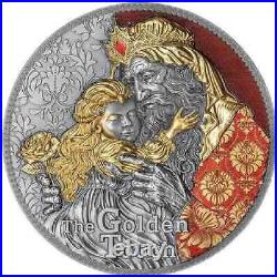 The Golden Touch Twists of Destiny 2 oz Antique finish Silver Coin Cameroon 2023 The Golden Touch Twists of Destiny 2 oz Antique finish Silver Coin Cameroon 2023