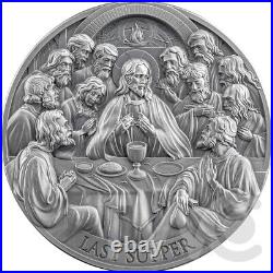 The Last Supper Bible Stories 2 oz Antique finish Silver Coin CFA Cameroon 2025