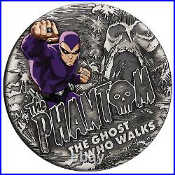 The Phantom 2023 2oz. 9999 Silver Antiqued Colored $2 Coin