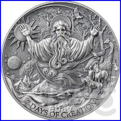 The Seven Days of Creation Bible Stories 2 oz Silver Coin CFA Cameroon 2024