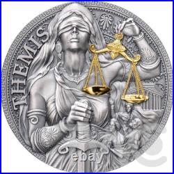Themis The Great Greek Mythology 2 oz Antique finish Silver Coin Cameroon 2023 Themis The Great Greek Mythology 2 oz Antique finish Silver Coin Cameroon 2023
