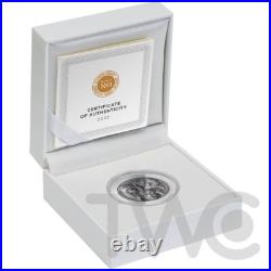 Three Wise Monkeys Life Quotes 1oz Antique finish Silver Coin 5 Cedis Ghana 2022 Three Wise Monkeys Life Quotes 1oz Antique finish Silver Coin 5 Cedis Ghana 2022
