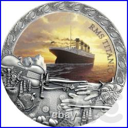 Titanic Grand Shipwrecks in a History 2 oz Antique finish Silver Coin Niue 2020 Titanic Grand Shipwrecks in a History 2 oz Antique finish Silver Coin Niue 2020