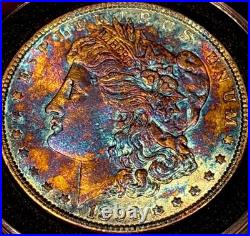 Toned 1898 P Morgan Silver Dollar 90% Silver Antique U. S. Mint Coin
