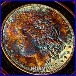 Toned 1898 P Morgan Silver Dollar 90% Silver Antique U. S. Mint Coin