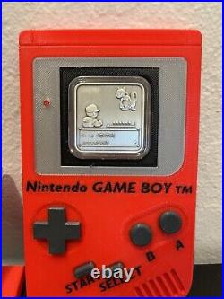 Troy Ounce Silver Antique Finish Pokémon Coin LE250 in Nintendo Game Boy Frame