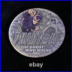 Tuvalu 2023 The Phantom 2 Oz Colored Antiqued Silver Coin