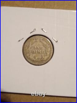 U. S. Antique Silver Dime Lot of 14. Barber, Mercury, Roosevelt 90% $1.40 FV