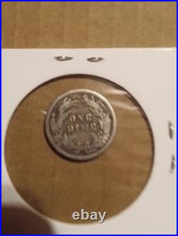 U. S. Antique Silver Dime Lot of 14. Barber, Mercury, Roosevelt 90% $1.40 FV