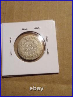 U. S. Antique Silver Dime Lot of 14. Barber, Mercury, Roosevelt 90% $1.40 FV