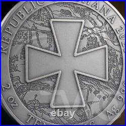 Ukraine. Battle Hardened 2.0 2 oz Antique finish Silver Coin 10 Cedis Ghana 2025 Ukraine. Battle Hardened 2.0 2 oz Antique finish Silver Coin 10 Cedis Ghana 2025