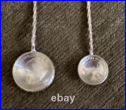 Unique Dutch Silver coin spoons 1940/1941 with Queen Wilhelmina