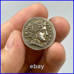 Unresearched Ancient Roman Greek Solid Bronze Antique Small Coated Coin