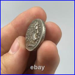 Unresearched Ancient Roman Greek Solid Bronze Antique Small Coated Coin