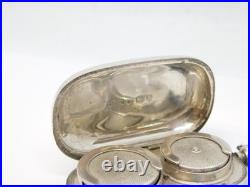 Victorian Sterling Silver Double Sovereign Coin Holder Fob Antique 1893 London