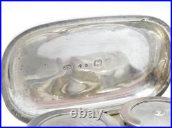 Victorian Sterling Silver Double Sovereign Coin Holder Fob Antique 1893 London